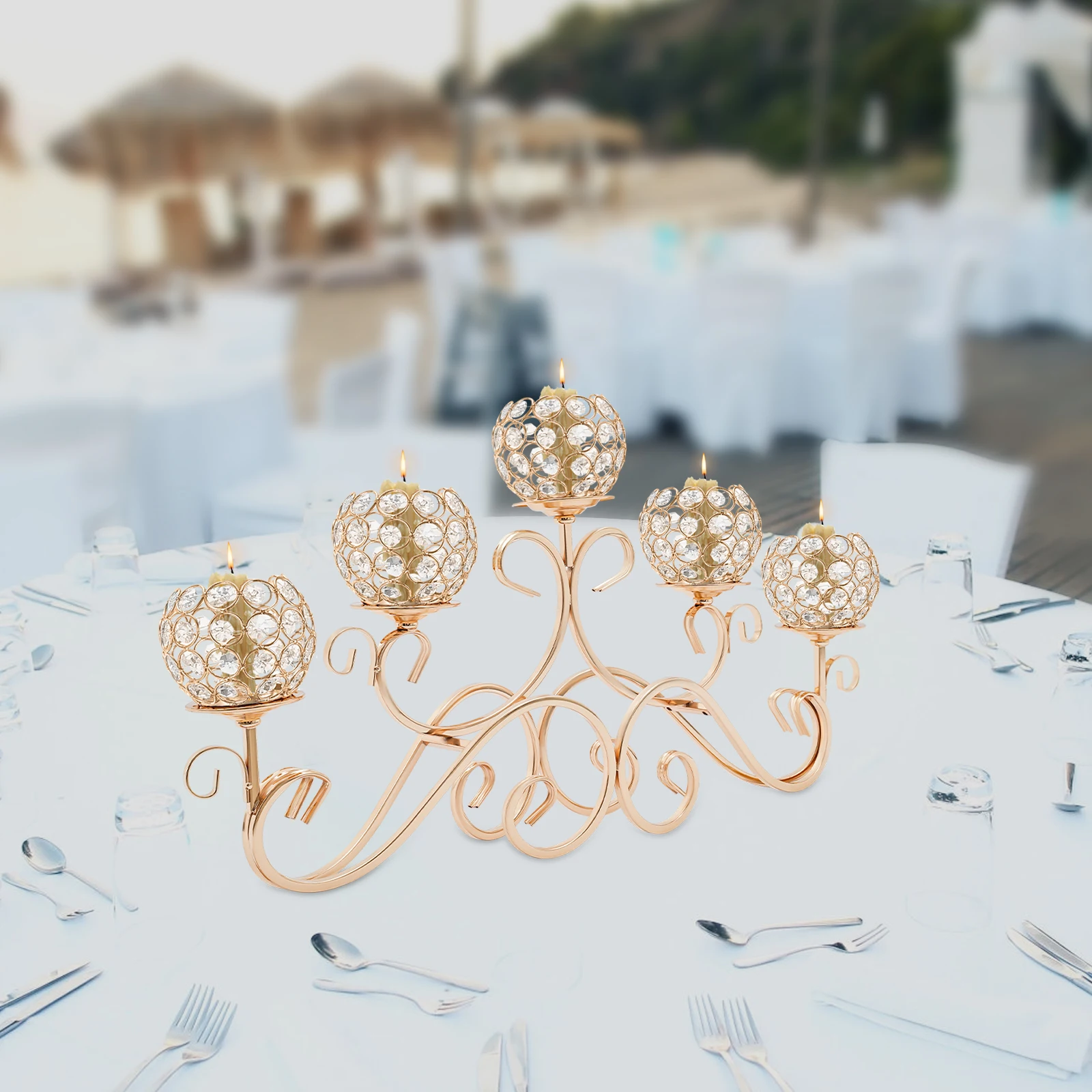 5암 크리스탈 캔들 홀더, 크리스탈 캔들 홀더, 캔들 홀더