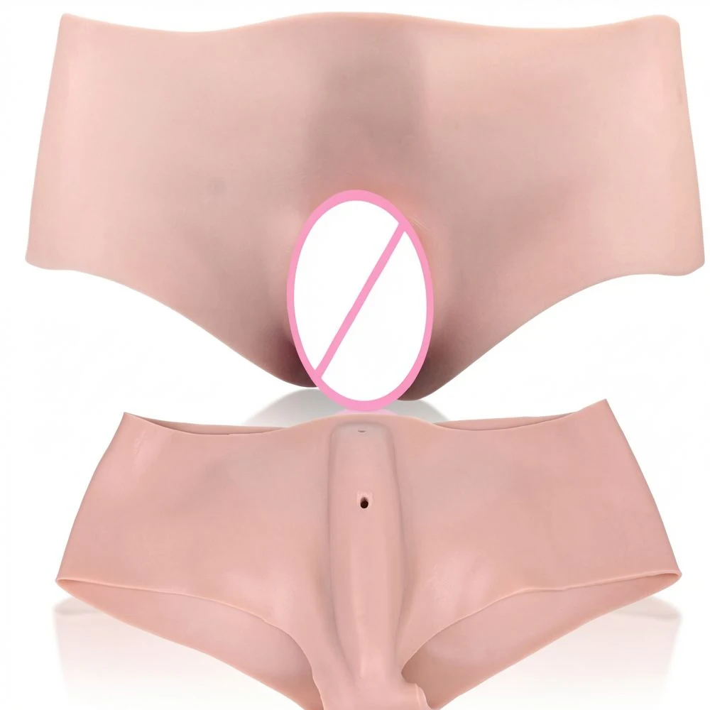 Lifelike Skin Feel Insertable Vaginal Panty Real Clitoris Male Hidding Gaff Soft Underwear 18+ Adult Crossdresser Sex Toy