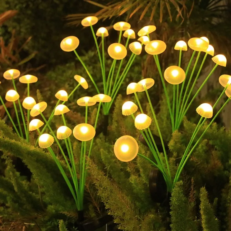 

Solar Mushroom Garden Lights Swinging Fireflies Solar Lights IP65 Waterproof for Outdoor Garden Yard Patio Balcony Walkway