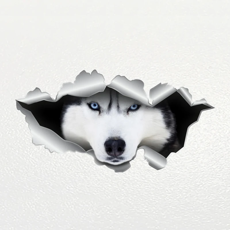 V1094# Car Sticker Husky Dog Pet Animal Waterproof Vinyl Decal Car Accessories Decor Pegatinas Para Coche