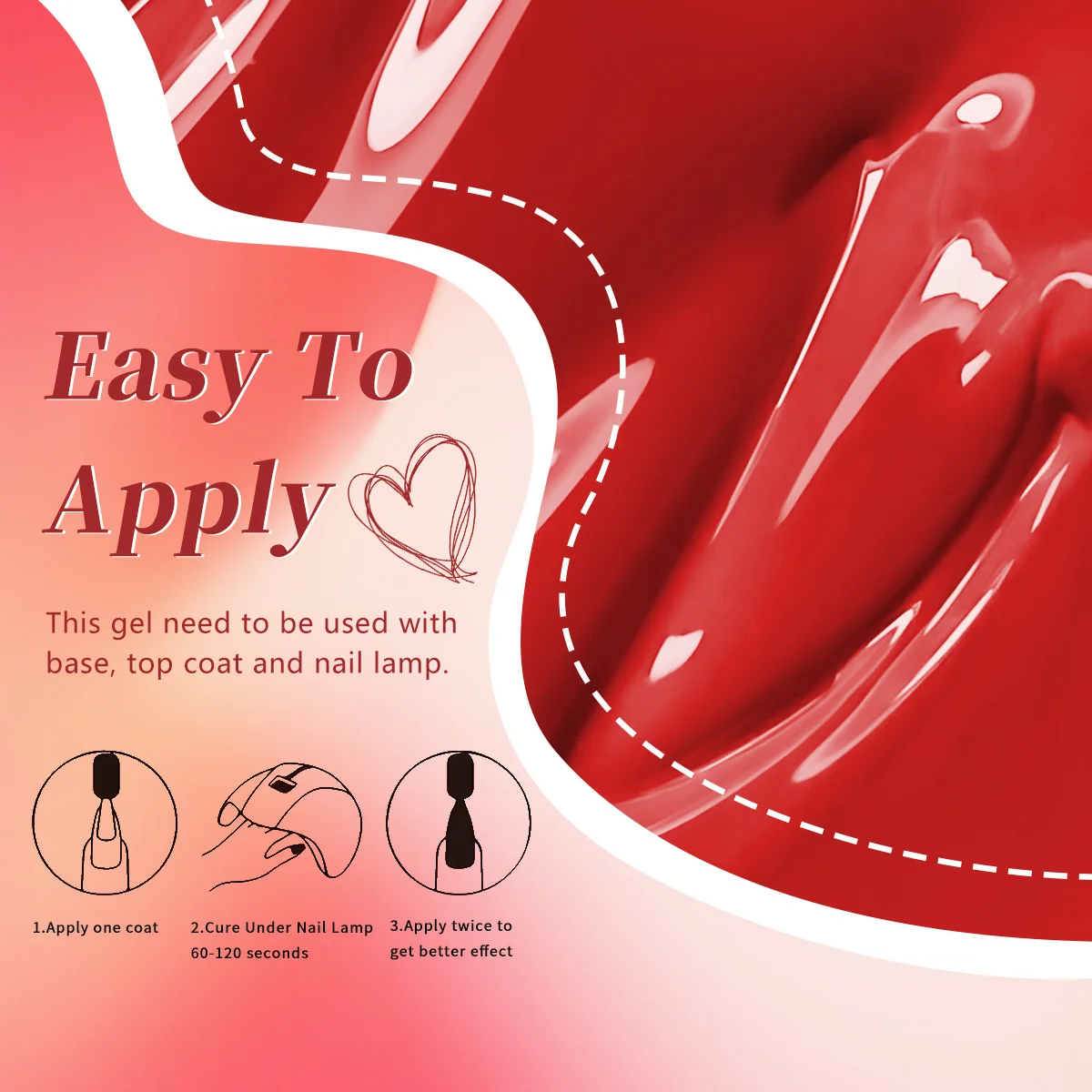 VOKY 7 PCS เจลทาเล็บ -สีใหม่ เหมาะสำหรับไฟ LED UV ถอดออกง่าย กึ่งถาวร สำหรับเล็บบ้านและร้านเสริมสวย