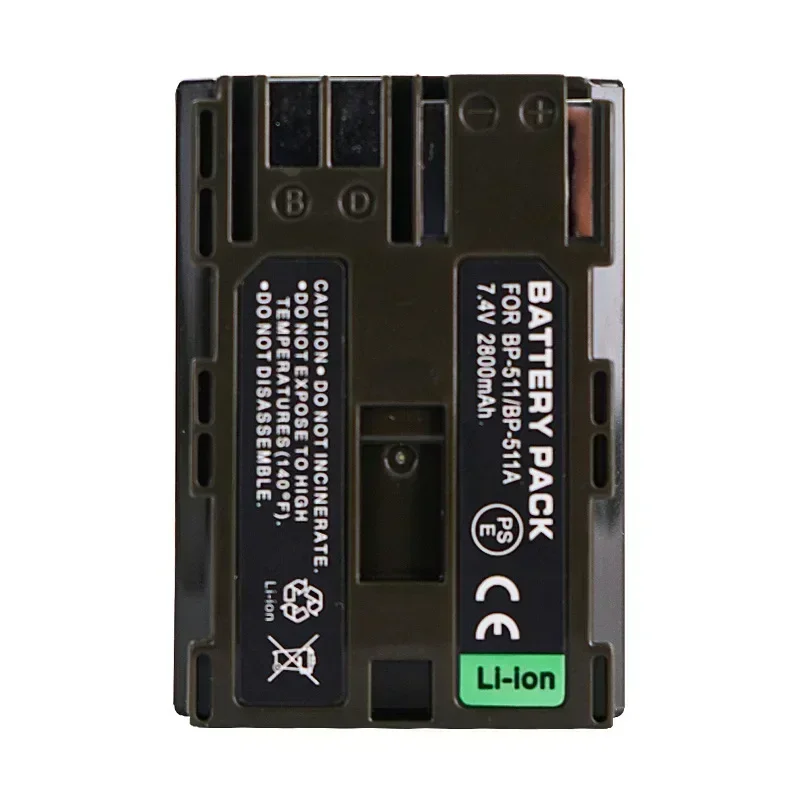 2800mAh 7.4V Battery BP-511A for Canon SLR Camera 10D 20D 30D 40D 50D 300D G5 G6 5D