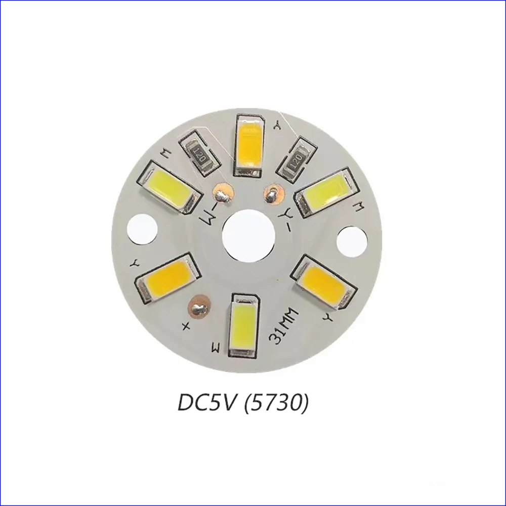 100pcs 3W DC5V LED Light Board Three-colors Light Source 32MM 5730 lamp beads With3000K+6500K