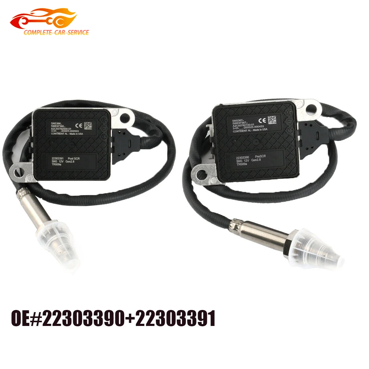 2PCS 22303391 22303390 Nitrogen Oxides Nox Sensor Suit For Mack Volvo Truck D11 D13 D16