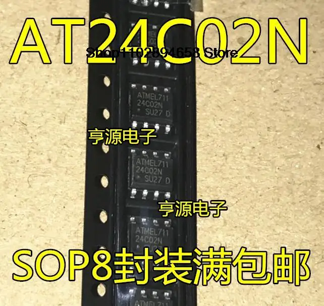 SOP-8, AT24C02, AT24C02BN-SH-T, AT24C02N, AT24C02, 5 개