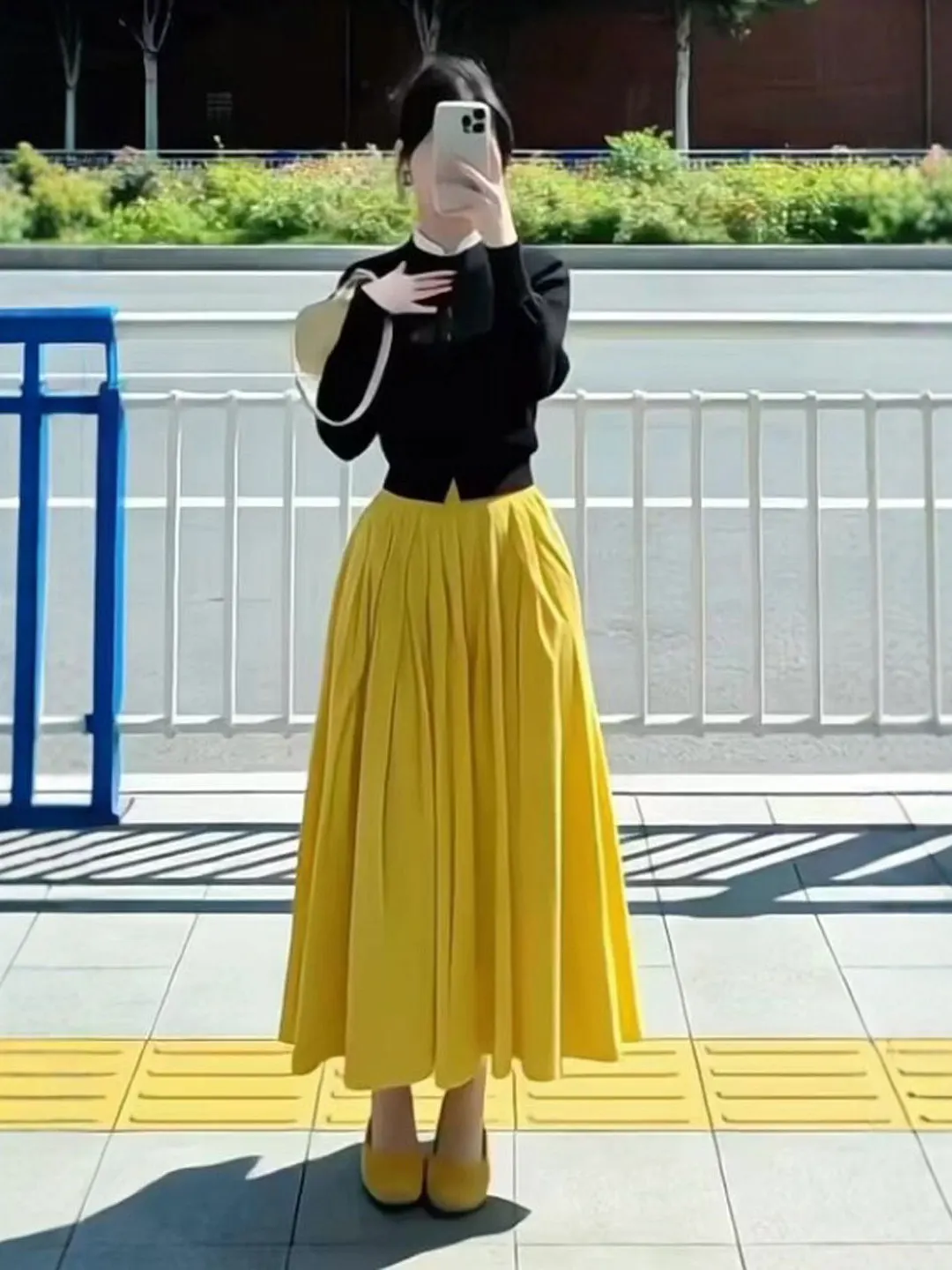 

Стильный весенний комплект: женская блузка с длинным рукавом и юбка, нежный, дышащий, комфортный, с завышенной талией, весенний комплект.