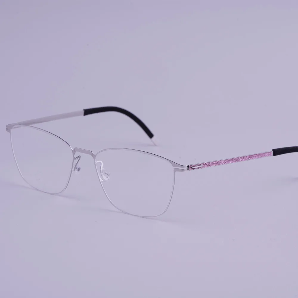 New Germany Men\'s Square Screwless Glasses Frame Women Fashion Ultralight Brand Designer Eyewear Business Eyeglasses Spectacles