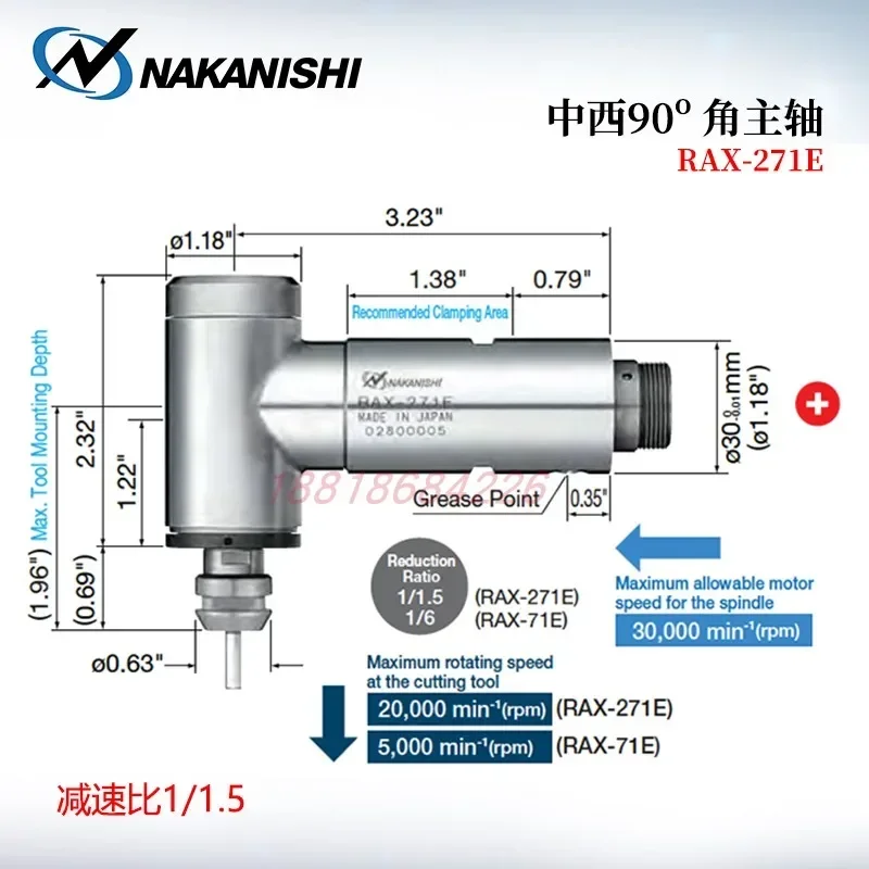 Original genuine NSK Nakanishi motor spindle RAS-151E RAX-271E RAX-71E