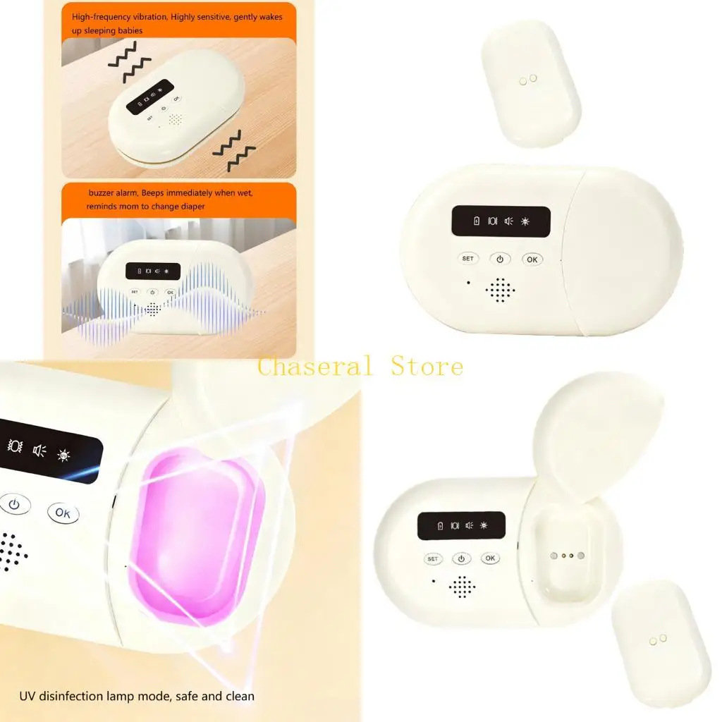 

E7CE Vibration Sound Reminding Bedwetting Alarm for Boys Girls Clip Type Pee Alarm