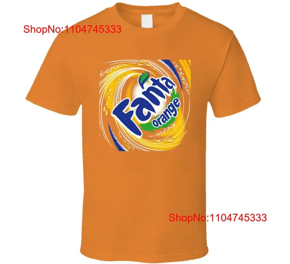 Fanta Orange Soda Pop Crush Junk Food camiseta vintage lavada moda Top estirado para uso diario ligeramente Unisex transpirable