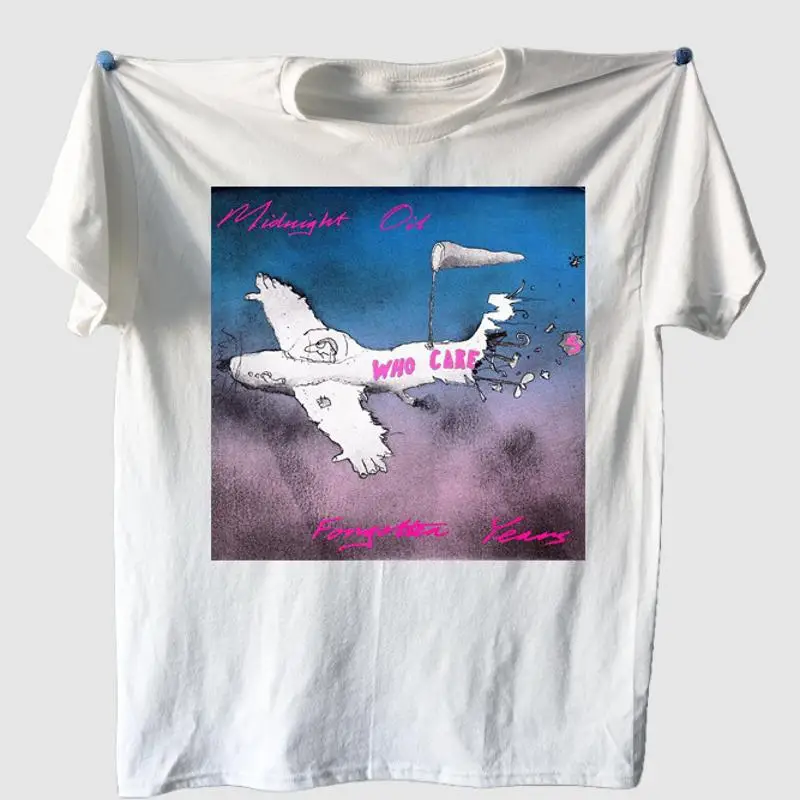 

WHO CARE Midnight Oil band WHITE T shirt All sizes S 45Xl 1U494