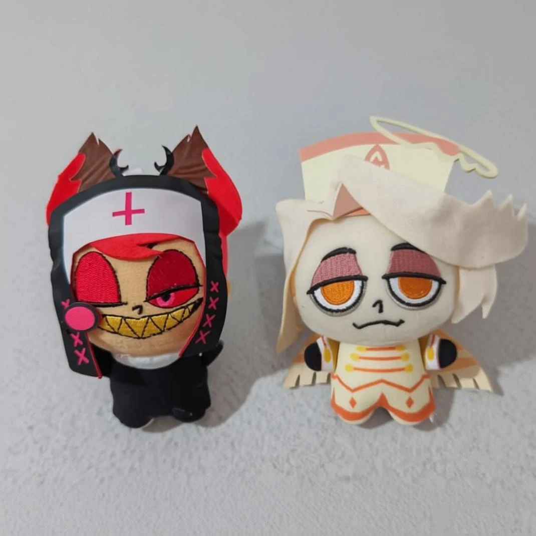 

Плюшевая игрушка Аниме Hazbin Hotel (Аластор, Абел, Вокс, Люцифер) 10 см, мягкая кукла-брелок, подарок на День рождения/Рождество