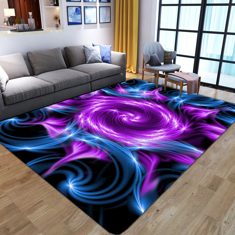 Fireworks Pattern Carpets for Living Room Bedroom Decor Area Rugs Child Play Floor Mat Kids Room 3D Three-Dimensional Rug Mats