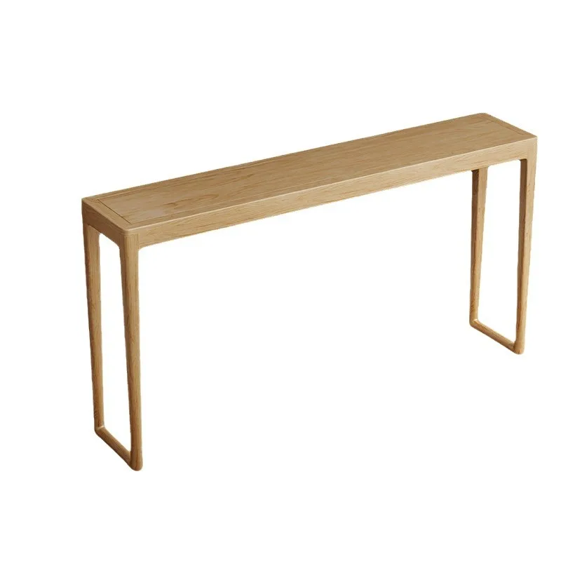 

Solid wood entrance table, wall narrow table, end view platform