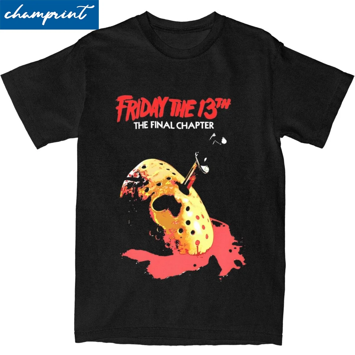 Jason Voorhees Friday 13th The T-Shirt Final Chapter Funny 100% Cotton Tee Shirt Short Sleeve T Shirt 4XL 5XL 6XL Clothes