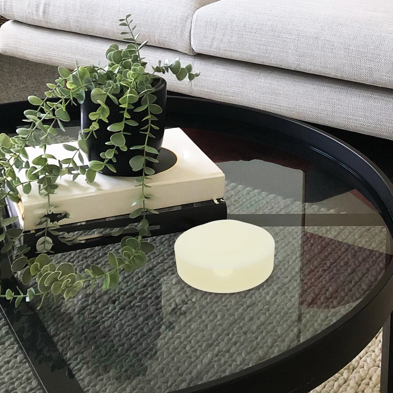 

Silicone Ashtray Night Glow Wear Resistant Lid Round Shatter Proof Table Colored Home Desktop Living Room Smoke Storage Clean