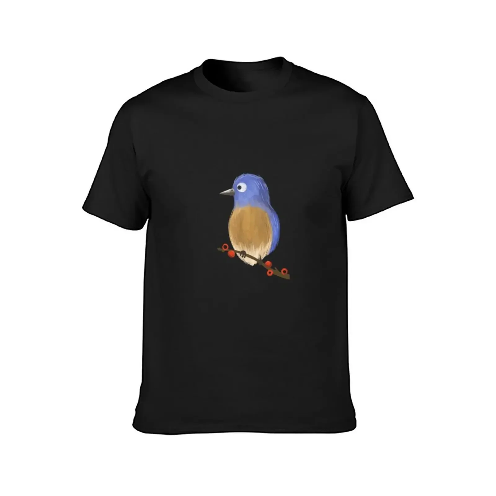 Little birdie on the branch of tree T-Shirt oversized cute clothes plus size clothes summer tops Men's clothing