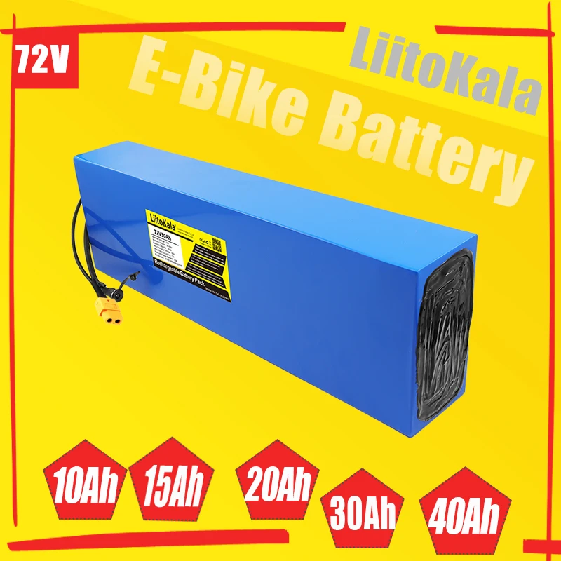 LiitoKala 72V 30Ah/25Ah/20Ah/35Ah/40Ah/50Ah battery pack 3000W High Power 84V electric bike motor electric scooter ebike battery