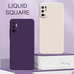 Original Square Liquid Phone Case for Xiaomi Poco M2 Reloaded M3 M4 Pro 5G Soft Silicone Back Cover M3Pro M4Pro 360 Shockproof