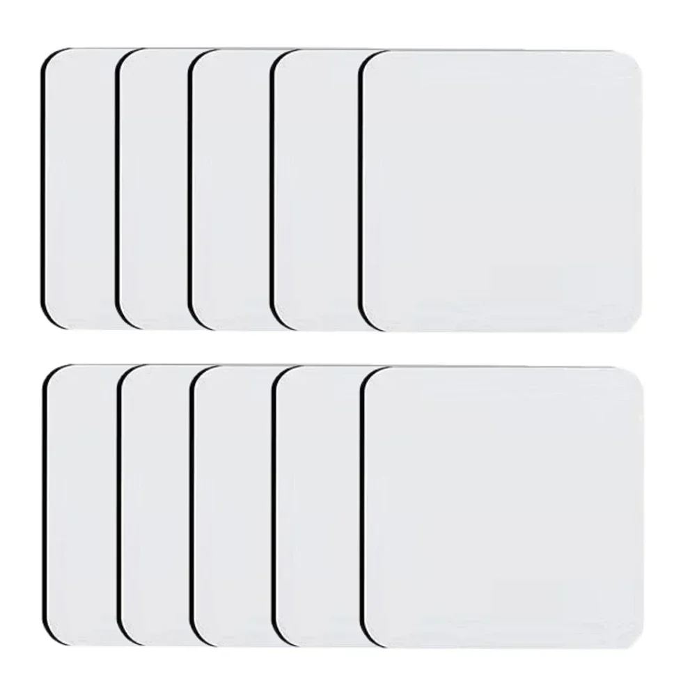 Customizable DIY Drink Coasters  10 Pack Sublimation Cup Mat Blanks with Various Shapes  Showcase Your Artistic Talent