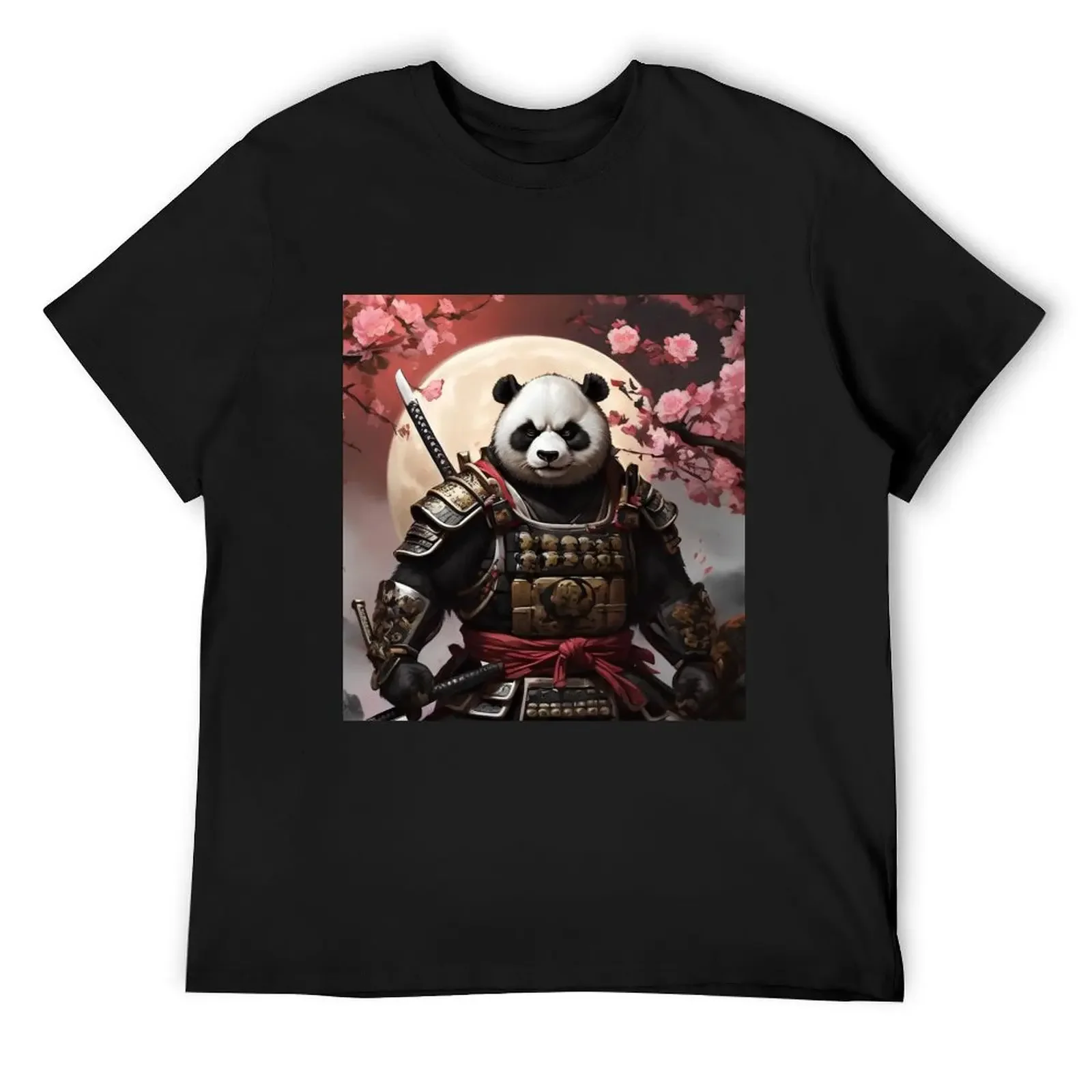 

panda samurai, samurai panda T-Shirt aesthetic clothes man t shirt customs design your own graphic t shirts t shirt for men