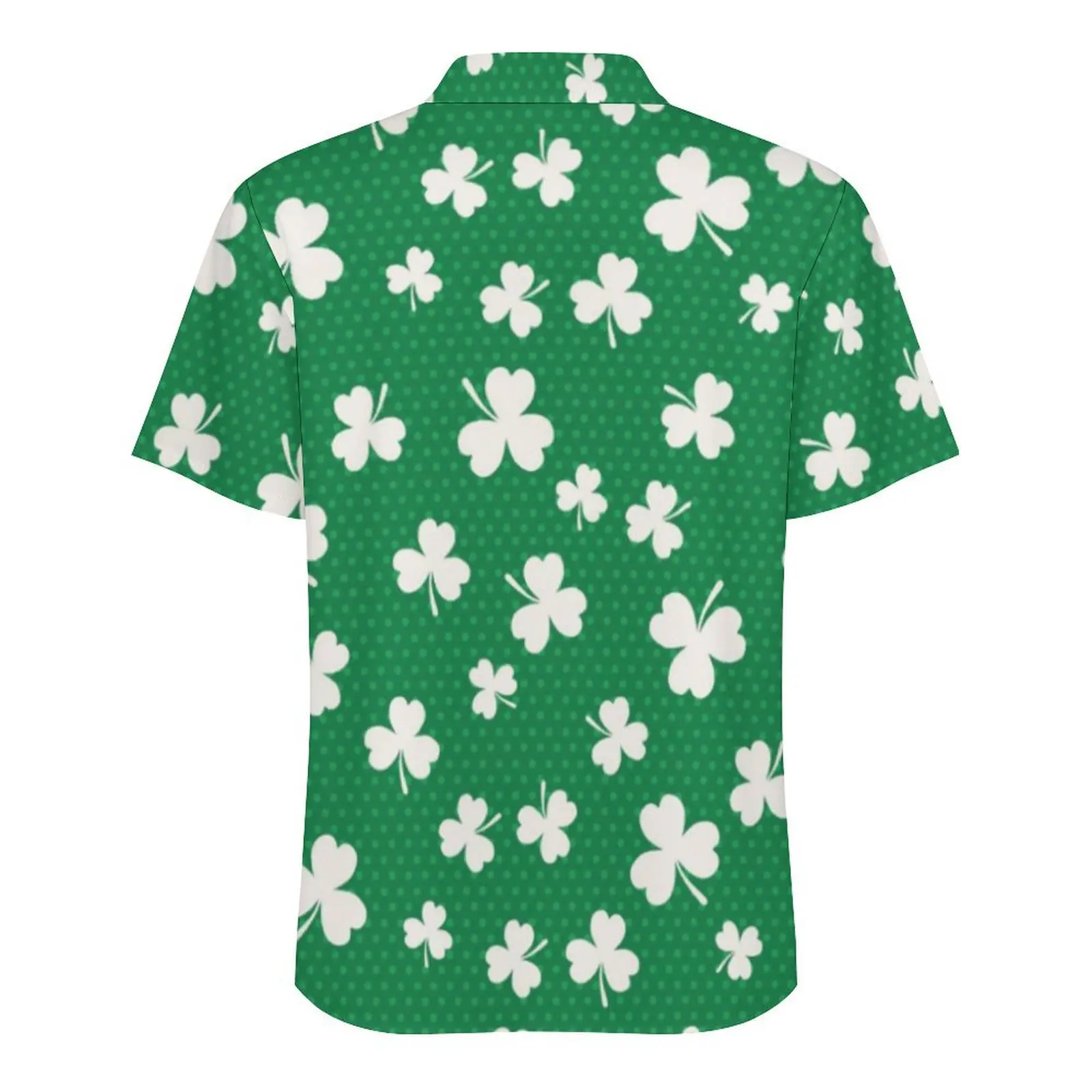 เสื้อลำลองฮาวายสำหรับวัน shamrock เสื้อพิมพ์ลายชุดลำลองแขนสั้น