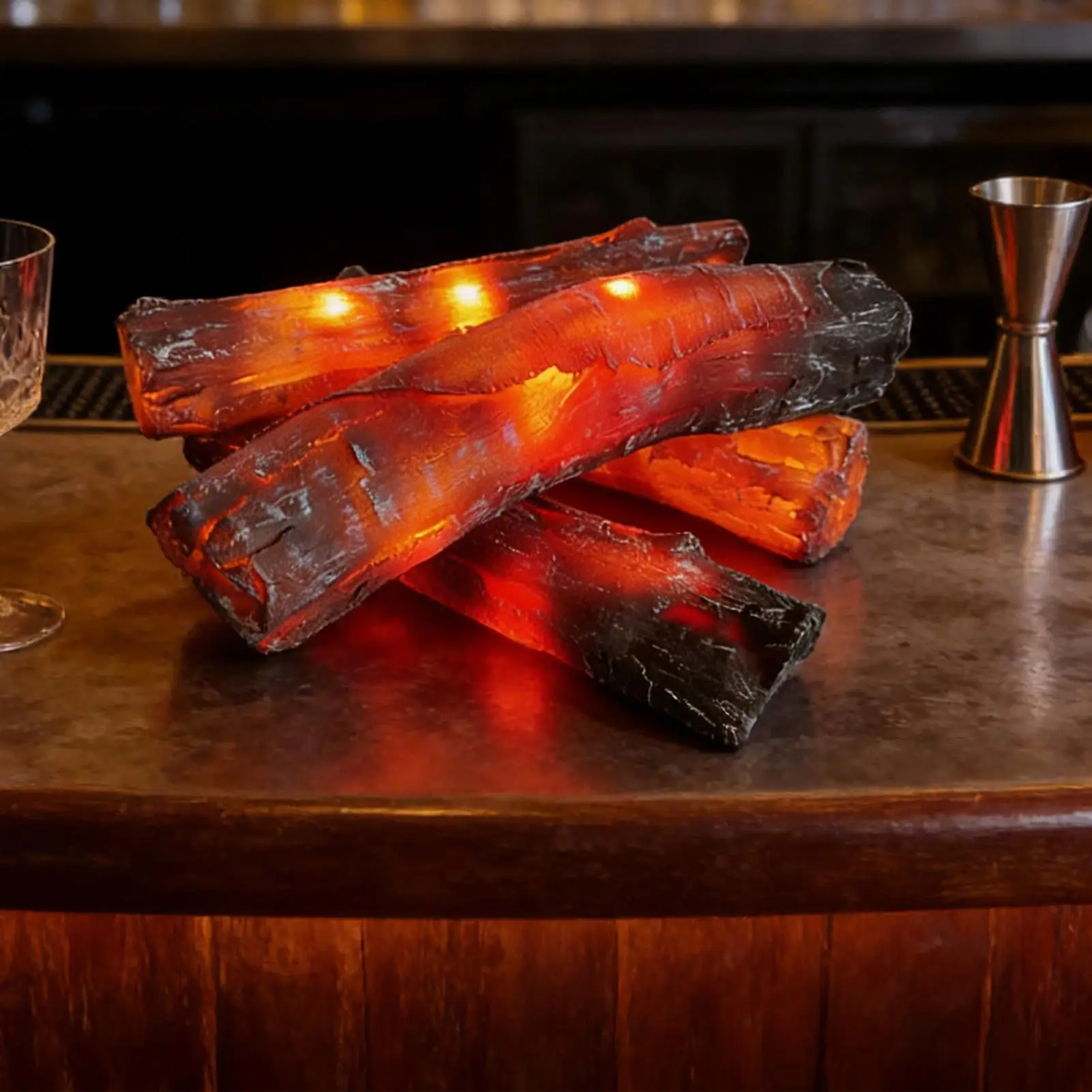 

Electric Logs for Fireplace Flameless Fake Wood Heater Decor 8.66 Inches Realistic Electric Fire Logs Insert for Indoor Living