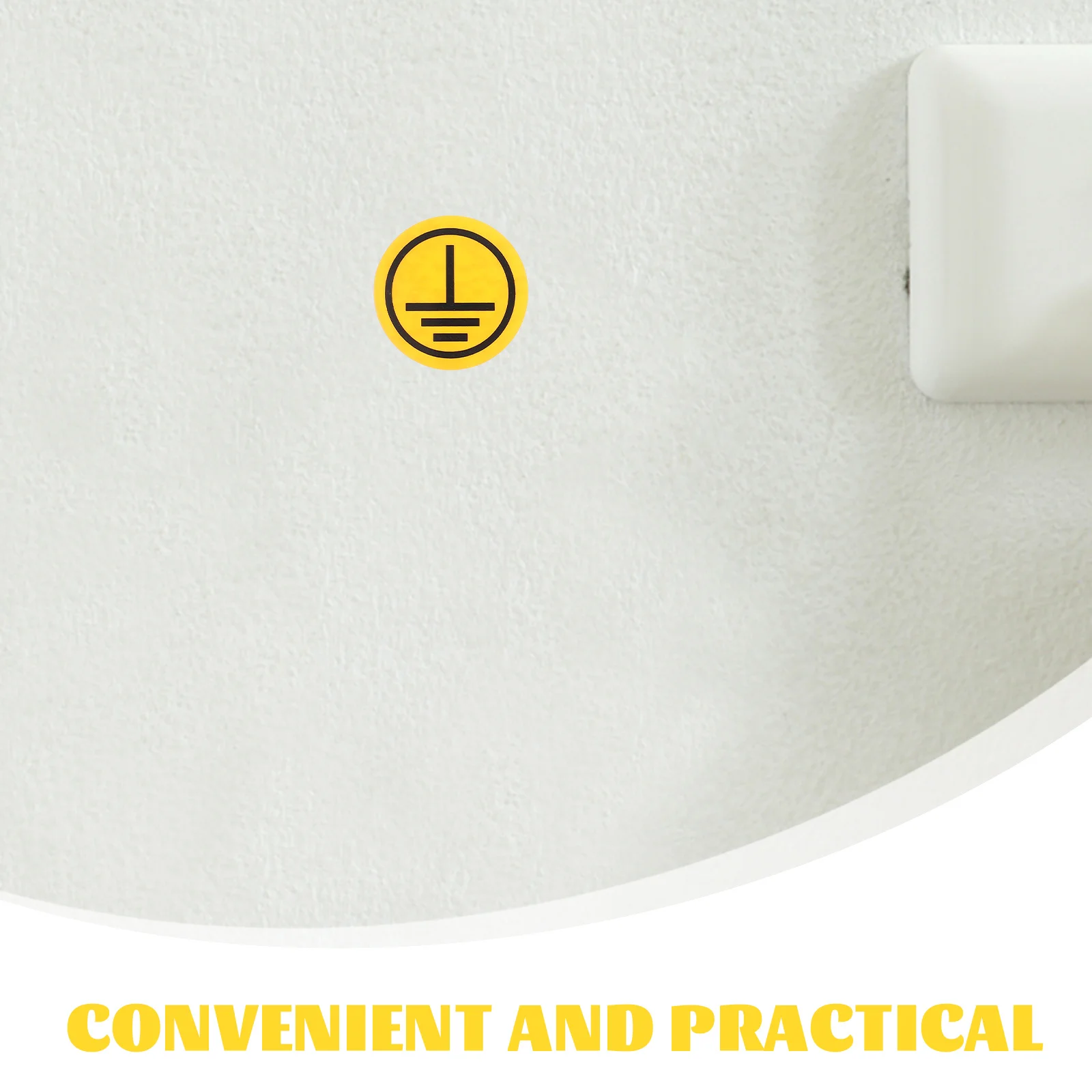 Protective Earth Ground Label Sticker Warning Symbol For Electrical Equipment Grounding Decal Earthing Panel Labels Ground