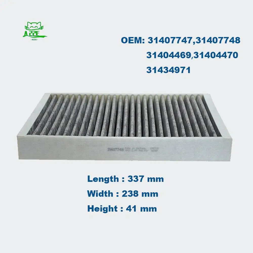 

A22E-автомобильный воздушный фильтр + набор кабиновых фильтров, автомобильные аксессуары для VOLVO XC90 2Th 2014-2021 2.0 D4 D5 T5 T6 T8 31407748 31370089