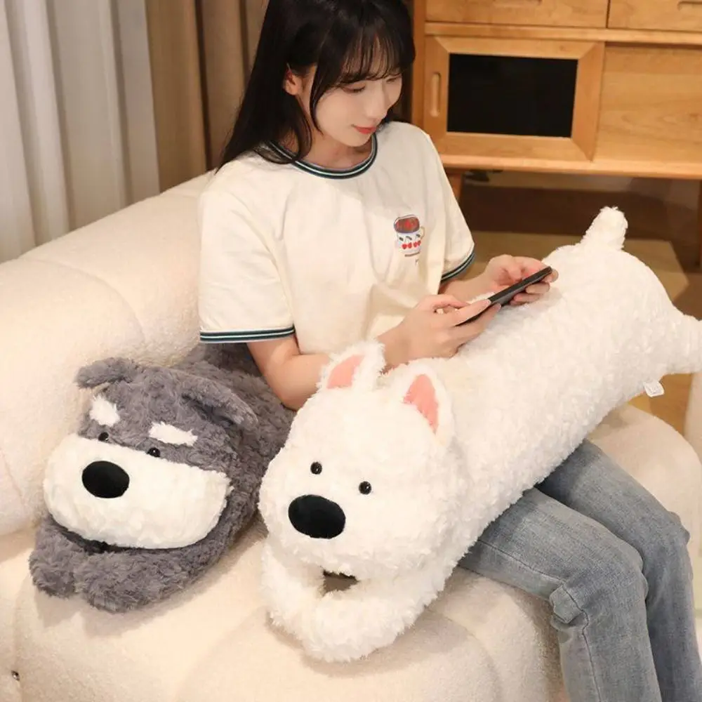 

New Schnauzer Animal Plush Throw Pillow West Highlands Soft Stuffed Toys Cartoon Gift Body Pillow Home Decor