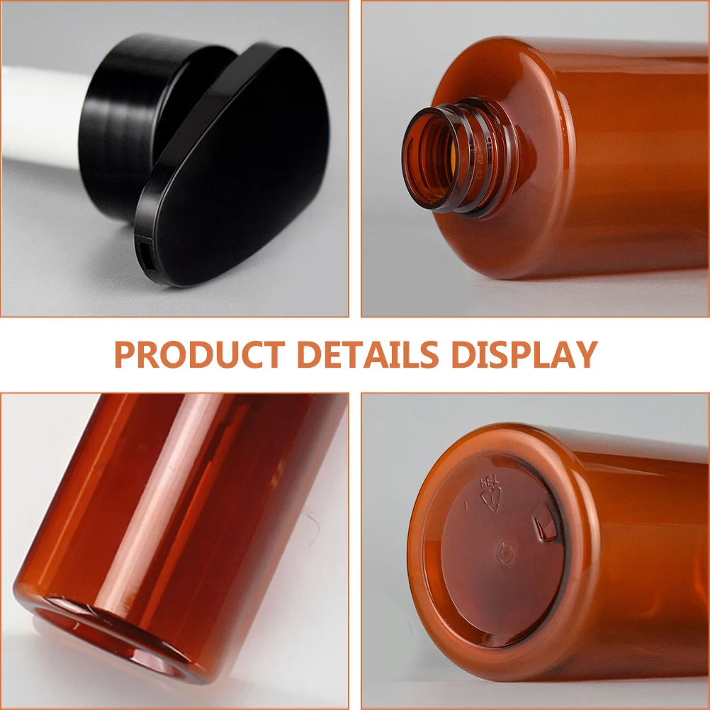 

4Pcs Shampoo Empty Bottle Premium Pet Refillable Pump Dispensers for Liquid Soap Body Wash Hair Gel Home Bathroom Hotel Use