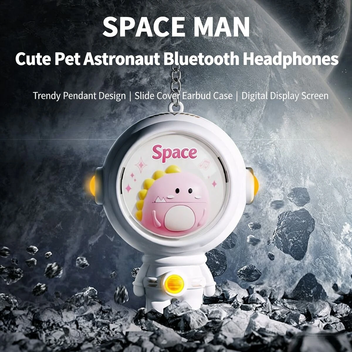 

Fashion Accessories Cute Dinosaur Astronaut Bluetooth Earbuds Wireless In-Ear Noise Reduction Long Battery Life for Girls Gift