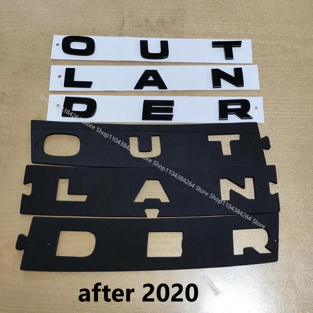 

New Style ABS Car Front Logo Letter emblem badge Sticker For Mitsubishi Outlander 2020-2024 Letter Sticker Accessories