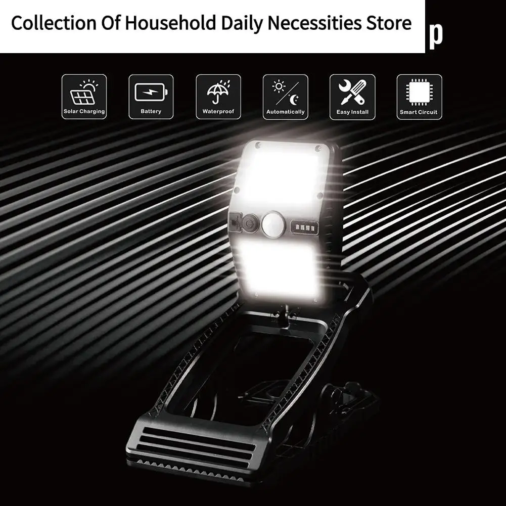 أضواء كليب 360 ° دوران أفقي ذكي كشف جسم الإنسان حبة LED مقاومة للماء للمغامرة الخارجية A7X9 #1