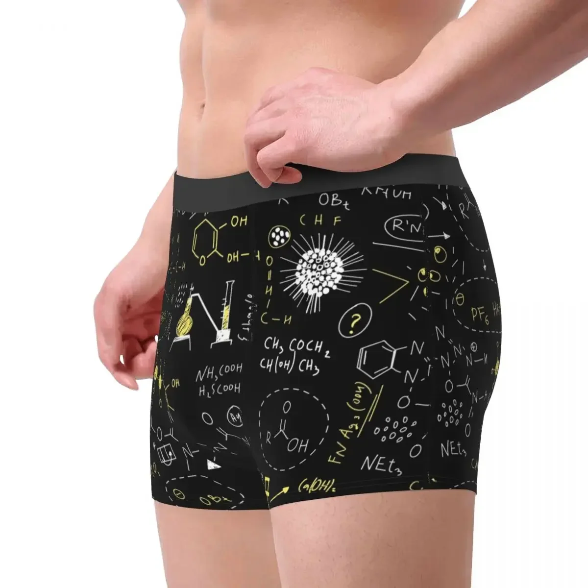 Chemistry Science School Men's Underwear Boxer Shorts Panties Fashion Mid Waist Underpants for Male