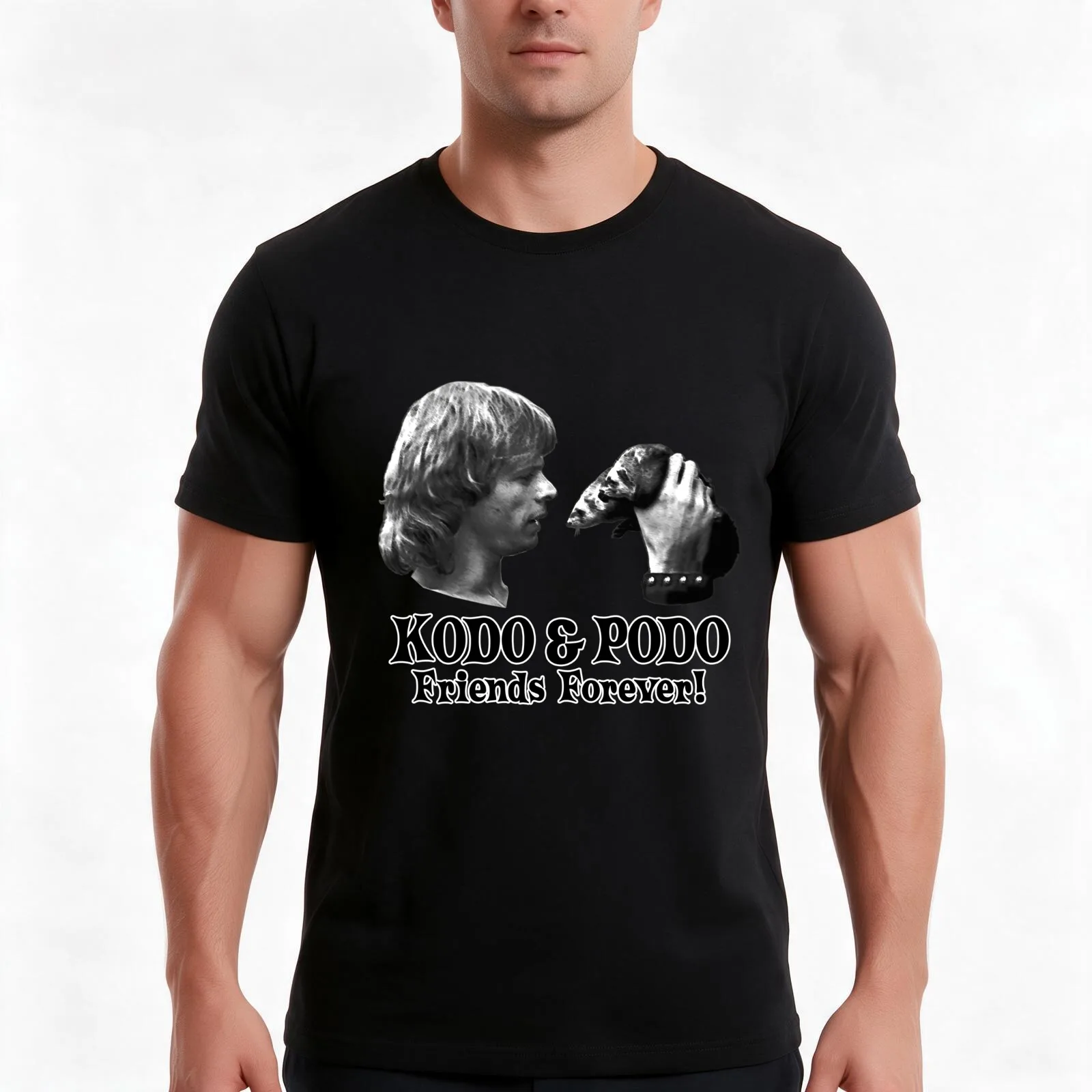 Beastmaster - Kodo & Podo T-Shirt, Summer Casual Cotton Tee, Oversized Streetwear Tops, Vintage Graphic Print, Unisex Men Women
