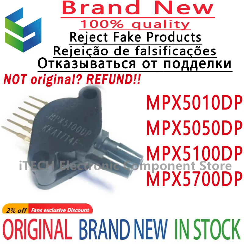 

1PCS MPX5050DP MPX5010DP MPX5100DP MPX5500DP MPX5700DP New Original Pressure Sensor MPX5050 MPX5010 MPX5500 MPX5700