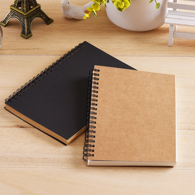 Vintage Kraft Paper  Blank Graffiti Inner Page Notebook Art Students Sketch Book Office Memo Children Graffiti School Stationery