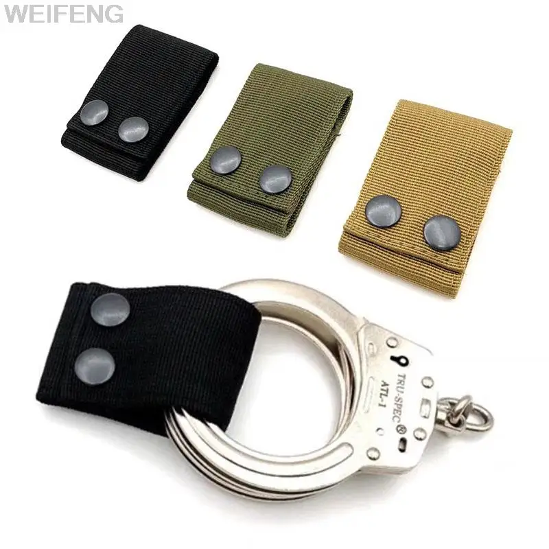 Tactical Handcuff Pouch Strap Quick Release Portable Military Police Duty Handcuff Shackles Holder Lanyard Nylon Waist Hanger