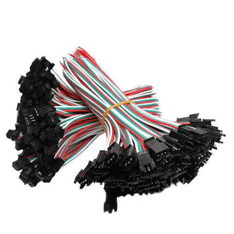 10/20/50 Pairs WS2811 WS2812B SK6812 3Pin JST LED Connectors 15cm Female and Male Red Green White Wire For RGB Strip Light