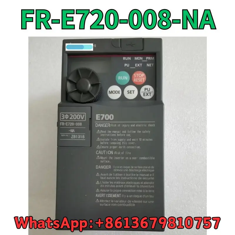 

Used Frequency converter FR-E720-008-NA test OK Fast Shipping