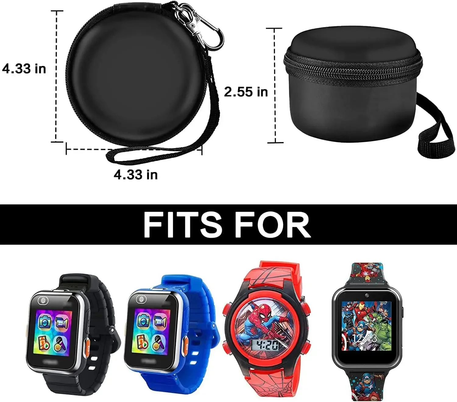 Custodia compatibile con VTech KidiZoom Smartwatch DX2, DX3, scatola portaoggetti portatile per cavo micro-USB