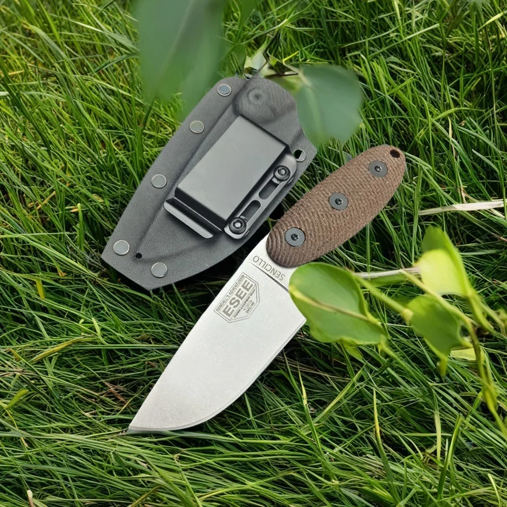 ESEE S Coltello a lama dritta Coltello tattico da esterno Coltello da sopravvivenza da campeggio EDC di alta qualità Lama D2 Manico G10 con fodero Kydex