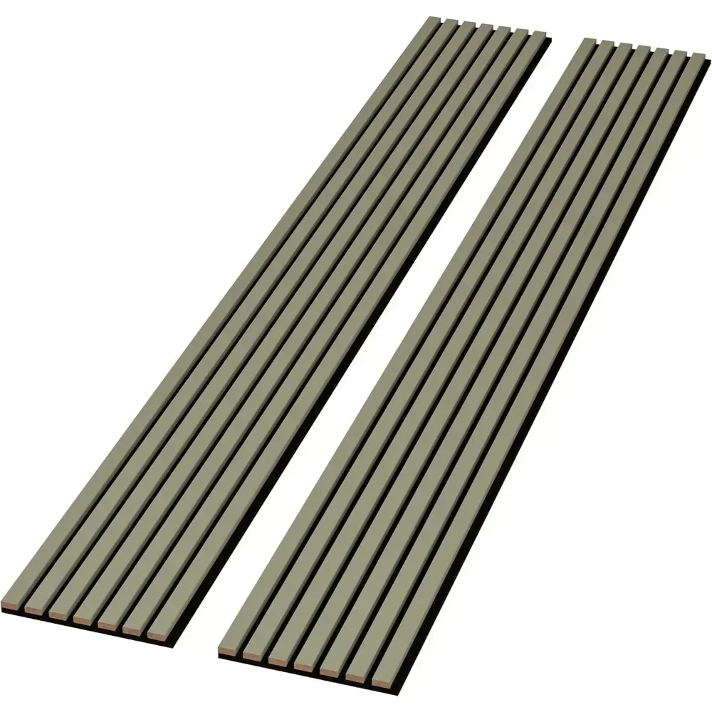 2 Pack - 94” L x 12.6” W Soundproof Acoustic Wood Wall Panels, 3D Slat Paneling, Decorative Panels for Walls and Ceilings