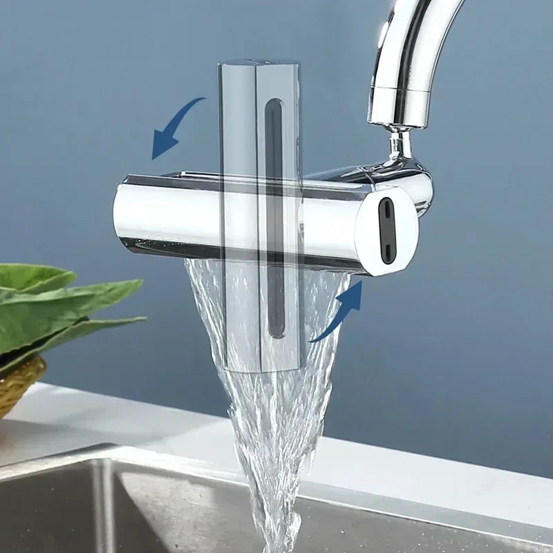 Rotatable universal joint box three-level waterfall universal faucet extension device washing vegetable anti-splash device rotat