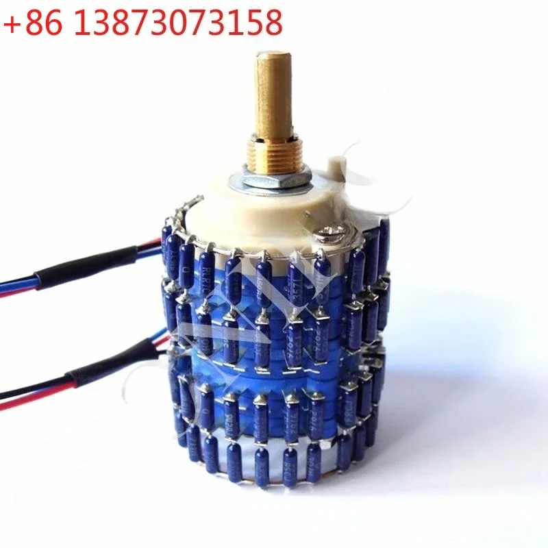 Taiwan-made copper shaft 24-speed dual-channel DALE resistance all blue L-type volume potentiometer, 10K, 20K, 50K, 100K, 250K