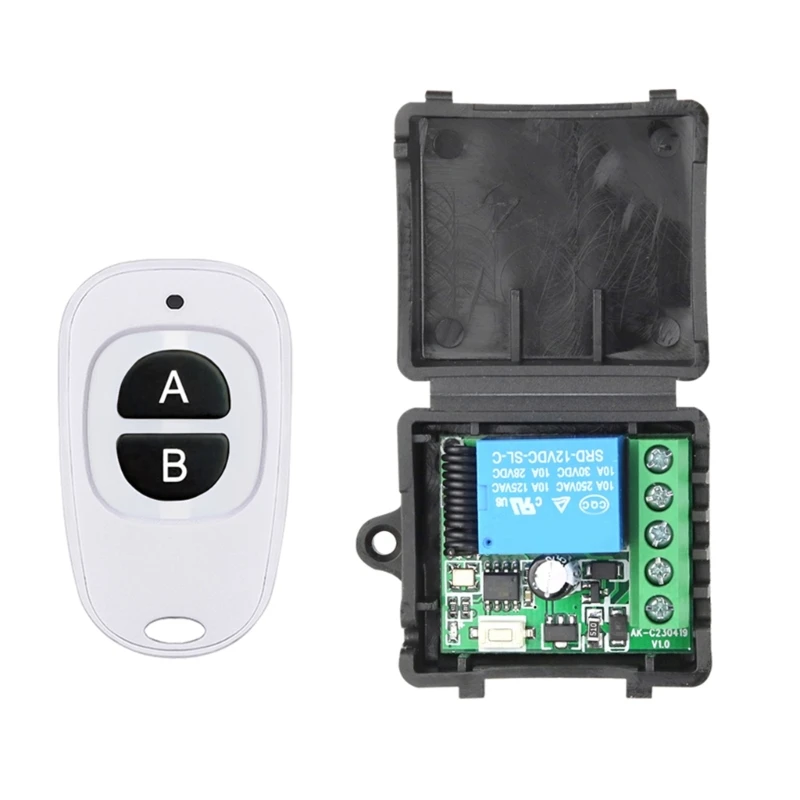 Interruttori remoti wireless Interruttori DC12V per allarmi antifurto, porta a rulli Linds, telecomando a 1 canale 433 Mhz