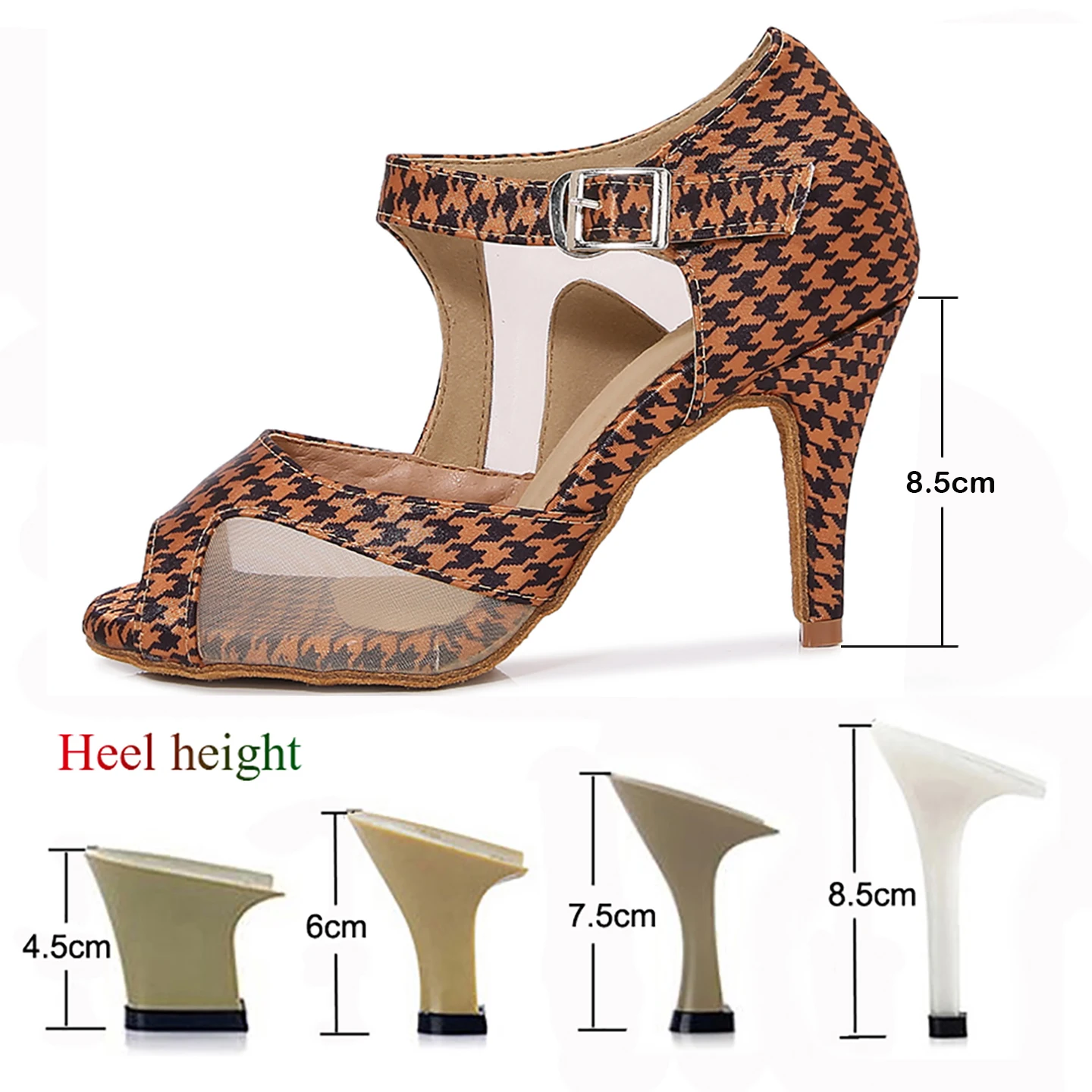 Women's Latin Dance Shoes Salsa Tango Performance Footwear Beige White Summer Sandals Suitable for Indoor and Outdoor Use