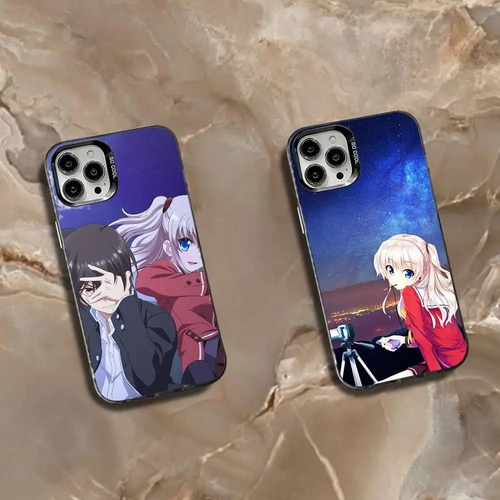 

Charlotte Phone Case For iPhone 16,15,14,13,12,11,Mini,Pro,SE,MAX White Matte Shockproof Cover