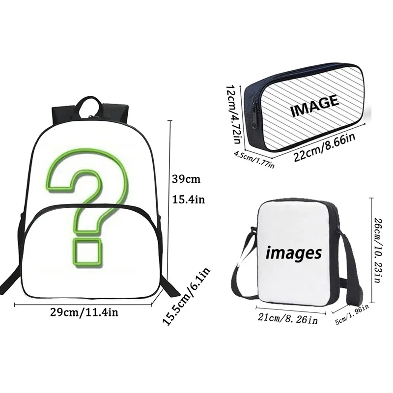 3Pcs Set Basketball Prints School Backpack with Shoulder Bags Pencil Bags for Primary1-4 ,Cartoon Sports School Bags for Boys